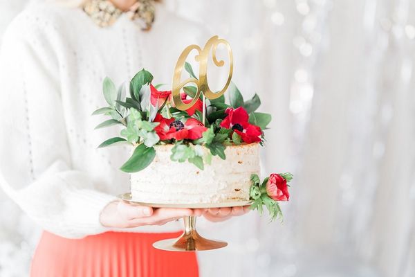 PartyDeco Geburtstagstorte Topper - Topper 60. Geburtstagszahl 60 in Gold- Gold Höhe ca. 21 cm 1 STK. Kuchen Dekoration Cupcake Topper für Geburtstag Jahrestag Runde Geburtstag