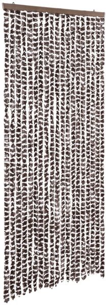 vidaXL Insektenschutz-Vorhang Braun und Weiß 56x185 cm Chenille 325451 Bild 2