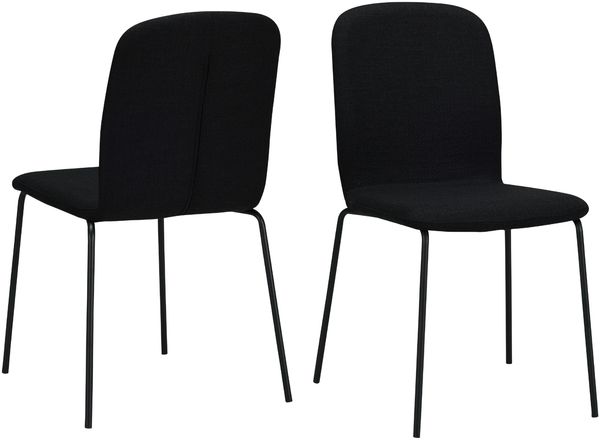 Albatros Esszimmerstühle 4er Set ENNA, schwarz - stapelbar, bequemer Polsterstuhl - Eleganter Küchenstuhl, Stuhl Esszimmer oder Esstisch Stuhl, Konferenzstuhl , Stückzahl:4, Farbe:Schwarz Bild 7