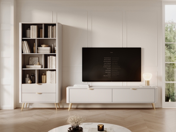 Wohnzimmer-Set Literpo I (Farbe: Beige)