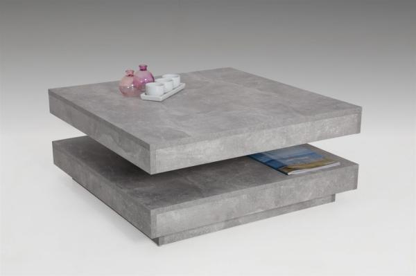 Couchtisch Beistelltisch Wohnzimmertisch - Bento- 78x78 cm Beton Optik