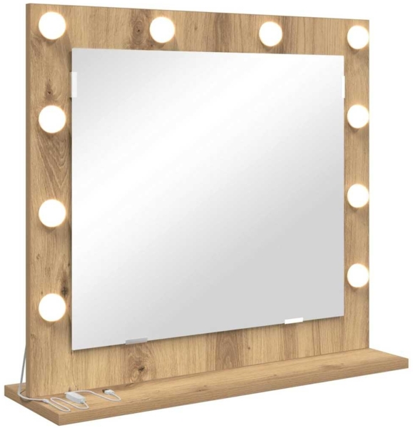 vidaXL Waschtischspiegel Rechtwinklig Artisan-Eiche 60 x 55 x 18 cm 868292