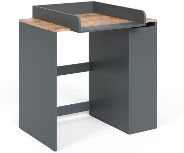 Waschmaschinenschrank Viktor Anthrazit/Goldkraft Eiche 93.6 x 88.2 cm 2 Teile mit Wickelauflage Vicco
