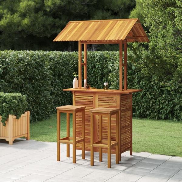 vidaXL 3-tlg. Gartenbar-Set Massivholz Akazie 3116008