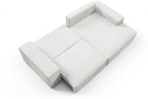 Ecksofa Schlafsofa CORUNIA XS Stoff Poso Blau Ottomane Rechts Bild 3