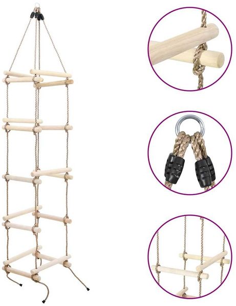 Kinder-Strickleiter 200 cm Holz