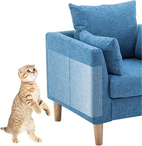LA CUTE Kratzmatte Möbel-Kratzschutz Folie für Katzen & Hunde, Sofa Kratzfolie, (Möbel-Kratzschutz Set mit Folien & Schrauben für verschiedene Möbel, 4 großen, 2 mittleren & 2 kleinen Folien plus 60 Nägeln), Kristallklarer Schutz: Transparentes schützt...