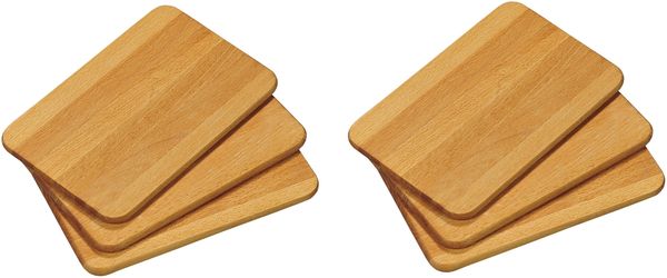 KESPER | Frühstücksbrettchen | 6er Pack | Buchenholz | Holz Schneidbrett für den täglichen Gebrauch | ideal zum servieren von Speisen
