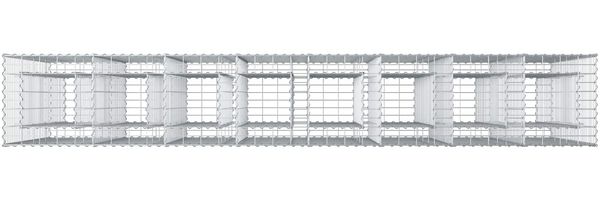 vidaXL Gabionen Hochbeet 4 pcs Silber 330 x 50 x 150 cm 3422236 Bild 8