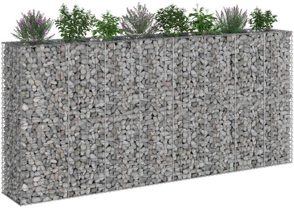 vidaXL Gabionen Hochbeet 4 pcs Silber 330 x 50 x 150 cm 3422236 Bild 3