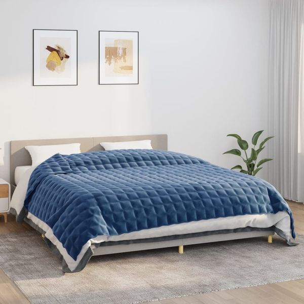 vidaXL Gewichtsdecke Blau 220x260 cm 15 kg Stoff 350803