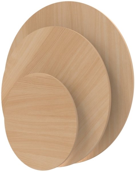 Dekor Spanplatte 28mm Tischplatte rund melaminharzbeschichtet Buche mit ABS Kante Umleimer - Größe 40 x 40 cm - Höhe 2,8 cm - Farbe Buche Hell Bild 5