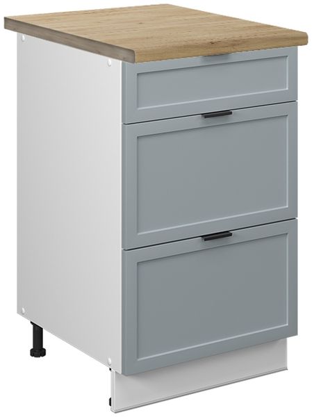 Küchenunterschrank Fame-Line Hellblau-grau 50 cm , AP Goldkraft Vicco