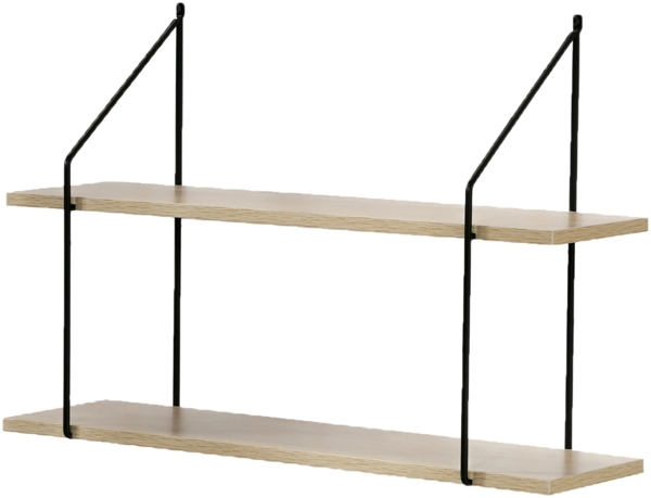 Casâme Zweistöckiges Wandregal im Holzdekor L60 cm - Holz