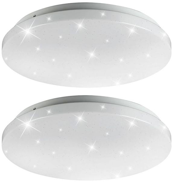 2er Set LED Deckenleuchte, Sterneneffekt, CCT, weiß, D 50 cm