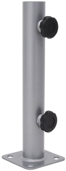 vidaXL Sonnenschirmständer für Ø32/34/38 mm Mast Silbern Stahl 4003372
