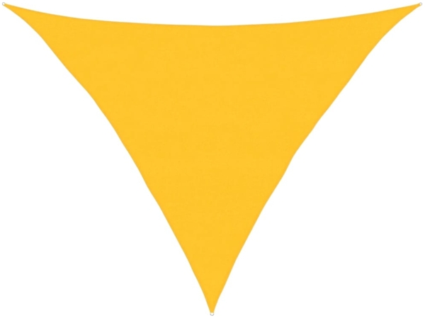 vidaXL Sonnensegel 160 g/m² Dreieckig Gelb 5x5x6 m HDPE 311595