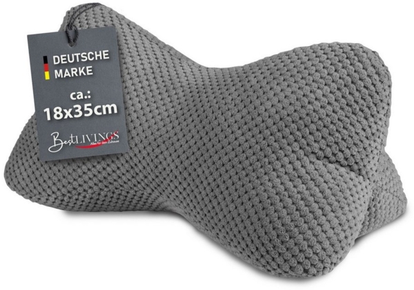 Bestlivings Nackenstützkissen Leseknochen 18x35 cm, Füllung: Polyester, Bezug: Polyester, Rückenschläfer, moderne Bubble-Optik, ergonomisch, waschbar bei 30°C, trocknergeeignet