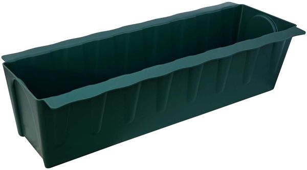 BURI 12 Euro-Paletten Blumenkästen-Einsätze inkl. Bewässerungsmatte | 37,3cm Dunkelgrün | Pflanzkasten für Europalette Palette | Balkonkasten | Blumentopf | aus stabilen Kunststoff | Made in Germany Bild 3