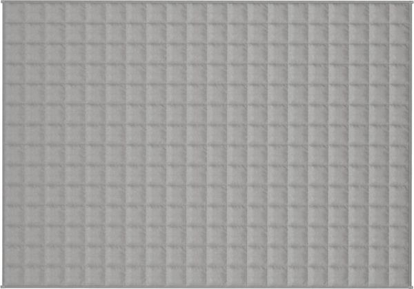 vidaXL Gewichtsdecke Stoff, 1 x Gewichtsdecke, Hellgrau, 140x200 cm, Baumwolle, 10 kg Bild 3