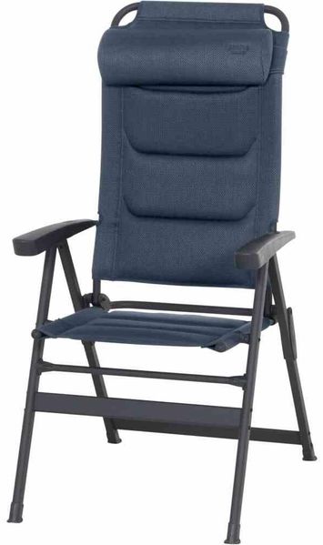 Siena Garden Campingsessel PREMIUM, 6-fach verstellbar, 67,5 x 61 x 121 cm anthrazit M31070 dunkelblau