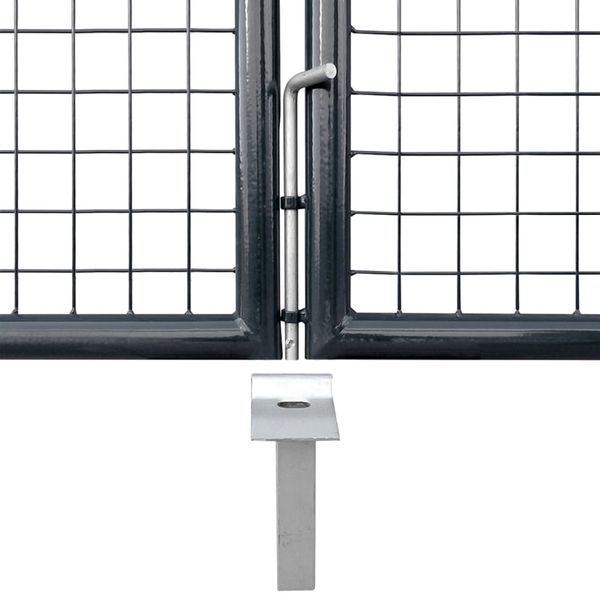 vidaXL Maschen-Gartentor Anthrazit 350x125 cm Verzinkter Stahl 154543 Bild 6