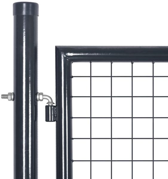 vidaXL Maschen-Gartentor Anthrazit 350x125 cm Verzinkter Stahl 154543 Bild 5