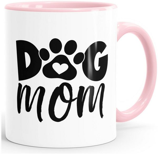 SpecialMe Tasse Hundetasse Pfote Schriftzug Dog Mum Dog Dad Geschenke für, Keramik