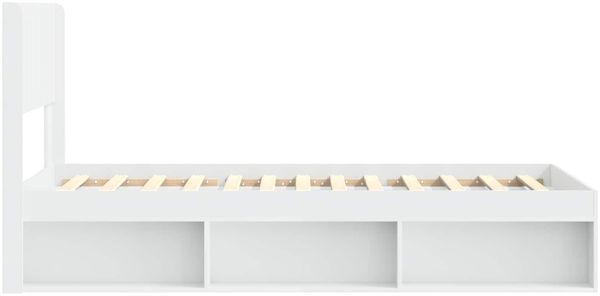vidaXL Bettgestell mit Stauraum und Kopfteil Weiß 100 x 200 cm 3414243 Bild 6