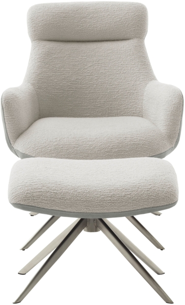 PELION Loungesessel inkl. Hocker - Anthrazit / Schwarz matt lackiert Bild 17