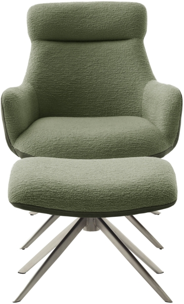 PELION Loungesessel inkl. Hocker - Anthrazit / Schwarz matt lackiert Bild 15