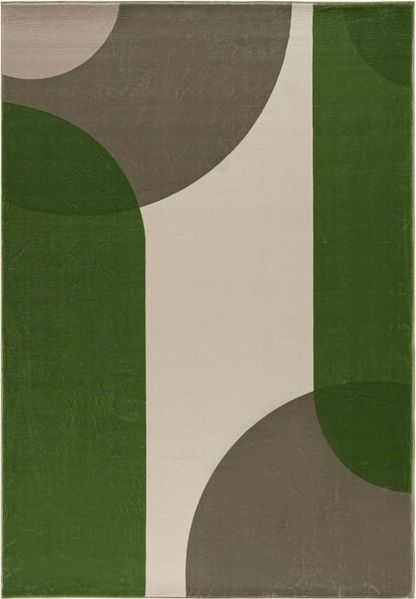 Mazovia Designteppich Geometrisch Wohnzimmer, 80 x 150 cm, Fußbodenheizung