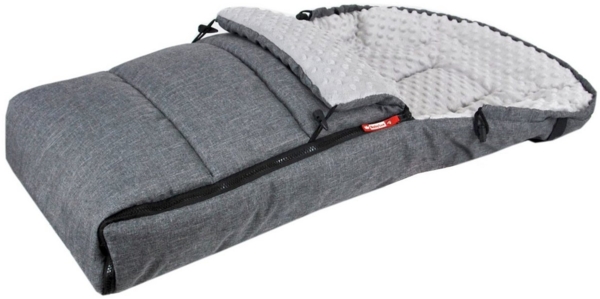 BabyLux Fußsack BABYLUX Fußsack MINKY Kinderwagen Buggy Fleece Babyschale Thermo, Grau + Minky Grau