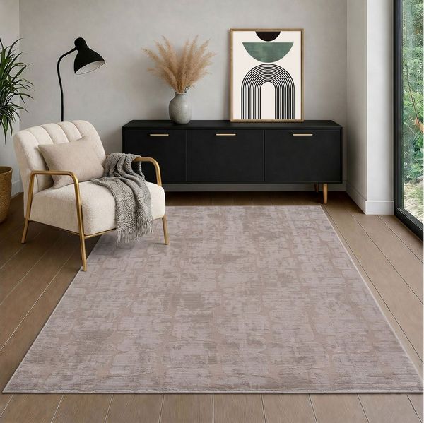 Vimoda Teppich Wohnzimmer COSTA, modern Designteppich 3D Effekt, Rechteckig, Höhe: 11 mm, premium Rechteck Muster hoch-tief Kurzflor weich, Boho Einfarbig