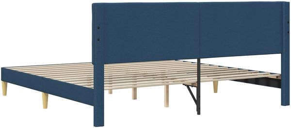 vidaXL Bettrahmen mit Kopfteil Blau 180 x 200 cm Stoff 42027814 Bild 6