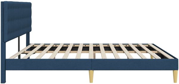 vidaXL Bettrahmen mit Kopfteil Blau 180 x 200 cm Stoff 42027814 Bild 5