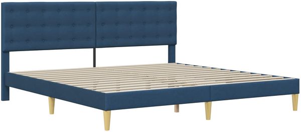 vidaXL Bettrahmen mit Kopfteil Blau 180 x 200 cm Stoff 42027814 Bild 3