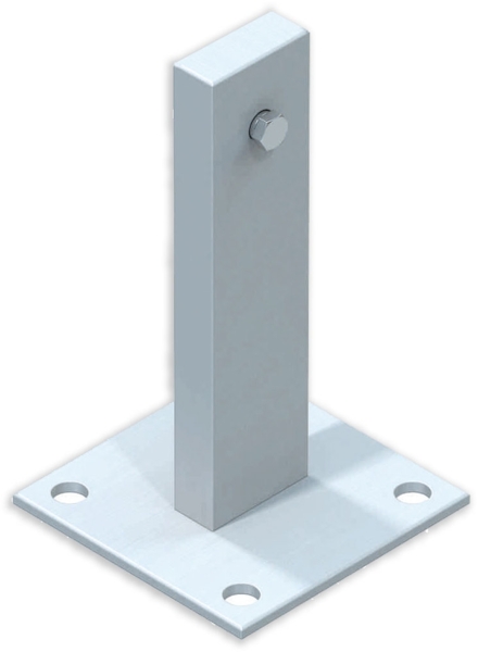 Zarges Fußplatte Edelstahl 120x120mm