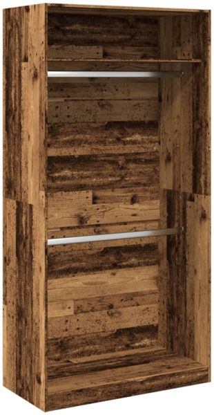 vidaXL Kleiderschrank Altholz-Optik 100x50x200 cm Holzwerkstoff 3307808
