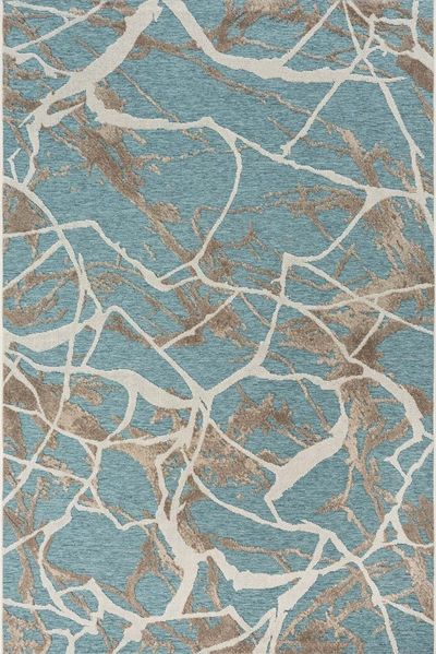 TaraCarpet Teppich TaraCarpet In und Outdoor Teppich Fantasy Marmor, rechteckig, Höhe: 5 mm, Mamor blau Wohnzimmer Balkon Terasse Esszimmer 160X230