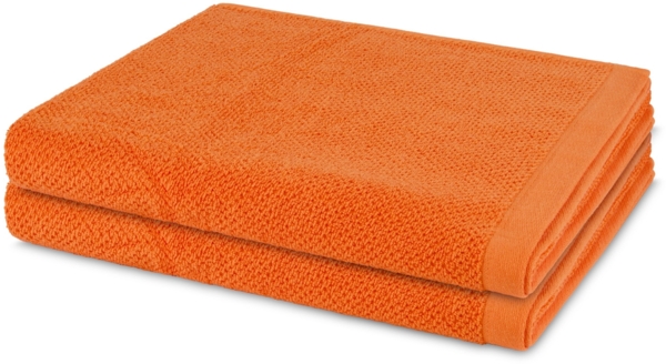 Möve Bliss 2 tlg. Frottier-Set - 2 X Duschtuch (67 X 140cm) - 500 - Orange