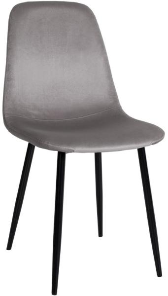 CLP Esszimmerstuhl Napier gepolstert mit Rückenlehne,grau Samt