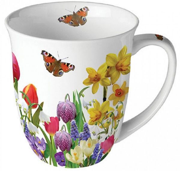 Ambiente Luxury Paper Products Becher Sommer, Blumen, Tiere, Pflanzen, Bäume, Herbst, Mug, Kollektion, 1-tlg, Porzellan Tasse, Becher 0,4 L Frühlingsgefühle, Themen Blumen - Pflanzen Saison Frühling, Winter, Geburtstag, Hochzeit, Valentinstag, Mutterta...