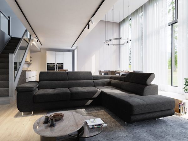 Masseno Ecksofa APIRO mit Schlaffunktion L-Form, Sofa mit Bettkasten