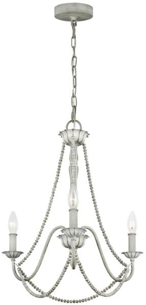 Feiss FE-MARYVILLE3 Kronleuchter Maryville E14 60W Stahl, Holz; grau gewaschen B:48. 3cm Ø48. 3cm dimmbar höhenverstellbar Bild 2