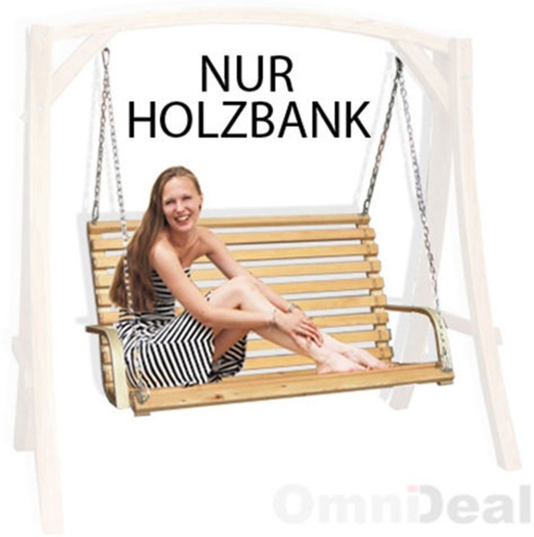 146x100cm Hollywoodschaukel Sitz aus Holz mit Befestigung Bild 3