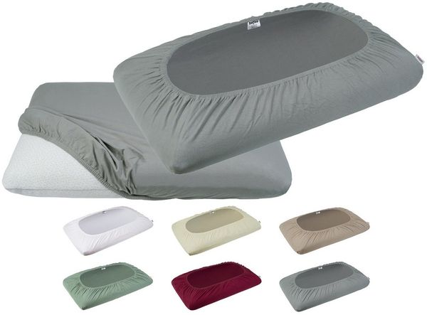 beties Kissenbezug BasicSoft, (1 Stück), Premium Feinjersey Nackenstützkissen-Spannbezug 40x70 cm silber-grau