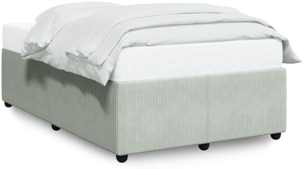 vidaXL Bettgestell ohne Matratze Hellgrau 120x200 cm Samt 3285000