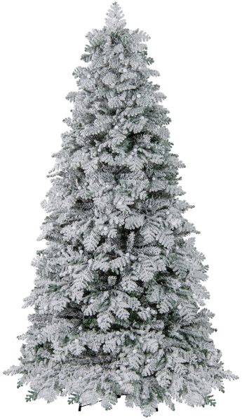 210 cm Künstlicher Weihnachtsbaum schneebedeckter Weihnachtsbaum vormontierter klappbarer Tannenbaum Grün