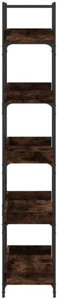 vidaXL Bücherregal 5 Böden Räuchereiche 100x33x180,5 cm Holzwerkstoff 837699 Bild 3